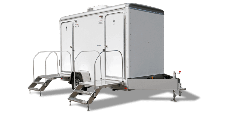 Luxury Restroom Trailers rental in Bakersfield, CA - Premium restroom trailers with multiple stalls, running water, air conditioning, and upscale finishes perfect for weddings and high-end events.